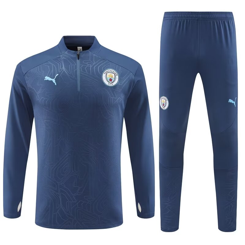 AAA Quality Manchester City 24/25 Tracksuit - Navy Blue